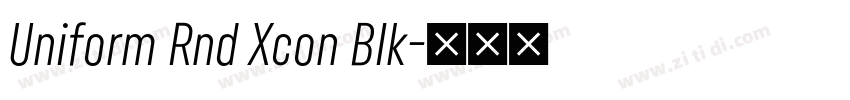 Uniform Rnd Xcon Blk字体转换
